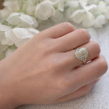 Load image into Gallery viewer, Antique Dutch Sterling Silver Signet Ring: Zuid-Holland Heraldic Coat of Arms Intaglio