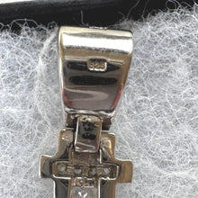 Load image into Gallery viewer, Vintage Heavy Sterling Silver Iced Cross Pendant, CZ Hip Hop Style Statement