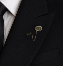画像をギャラリービューアに読み込む, Antique Georgian 9ct Gold & Pearl Mourning Cravat Pin with Hairwork Compartment