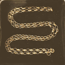 Lade das Bild in den Galerie-Viewer, Vintage 9ct Gold Oval Belcher Link 27" Long Chain Necklace: London 1983 Hallmarks