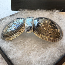 Charger l'image dans la galerie, Rare Antique Imperial Russian Niello Silver Zoomorphic Belt Buckle, Dated 1872, Caucasus Dagestan