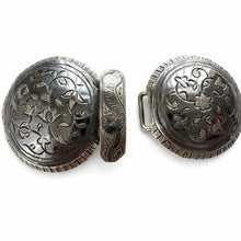 Charger l'image dans la galerie, Rare Antique Imperial Russian Niello Silver Zoomorphic Belt Buckle, Dated 1872, Caucasus Dagestan