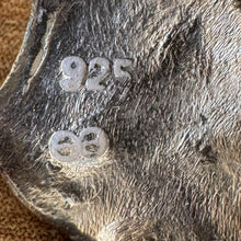 Load image into Gallery viewer, Vintage Sterling Silver & Pearl Water Lily Leaf Pendant Necklace. Art Nouveau Style Convertible Brooch