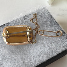 画像をギャラリービューアに読み込む, Antique Georgian 9ct Gold & Pearl Mourning Cravat Pin with Hairwork Compartment