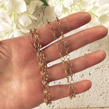 Lade das Bild in den Galerie-Viewer, Vintage 9ct Gold Oval Belcher Link 27" Long Chain Necklace: London 1983 Hallmarks