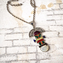 Carica l'immagine nel visualizzatore di Gallery, Large Vintage Sterling Silver Tumi Pendant: Inca Sun God, Peru