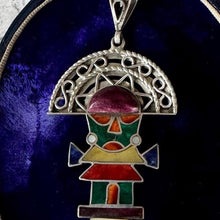 Carica l'immagine nel visualizzatore di Gallery, Large Vintage Sterling Silver Tumi Pendant: Inca Sun God, Peru