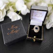 Charger l'image dans la galerie, Antique Art Deco Sapphire and Diamond Cluster Ring, Platinum Topped 18ct Gold, c.1920