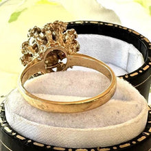Charger l'image dans la galerie, Vintage 9ct Gold Pearl & Ruby Birds Nest Cocktail Ring