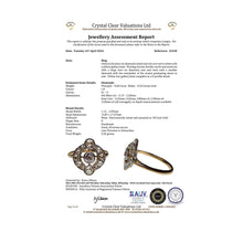 Charger l'image dans la galerie, Victorian Diamond Target Ring: 1.14ct Old Mine Cut & Rose Cut Cluster. Platinum Topped 18ct Gold Antique Halo Ring
