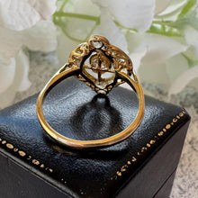 Charger l'image dans la galerie, Victorian Diamond Target Ring: 1.14ct Old Mine Cut & Rose Cut Cluster. Platinum Topped 18ct Gold Antique Halo Ring