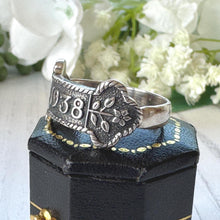 Charger l'image dans la galerie, 1938 Sterling Silver Statement Ring | Birmingham Hallmarked | St John Ambulance Bar | Reimagined Antique Silver