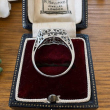 Carica l'immagine nel visualizzatore di Gallery, Art Deco Toi et Moi Diamond Ring 2.00ct Matched Old European Cut Diamonds Platinum Antique Engagement Ring