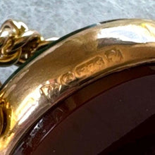 Charger l'image dans la galerie, Antique 9ct Gold Spinning Fob Seal Pendant Fob With Bloodstone And Carnelian