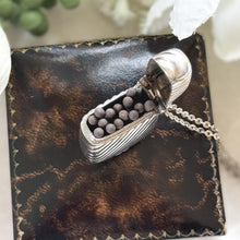 Load image into Gallery viewer, Antique Sterling Silver Miniature Vesta Match Safe Pendant, Chester 1901 Payton Pepper, Victorian Chatelaine Accessory