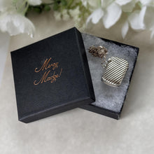 Load image into Gallery viewer, Antique Sterling Silver Miniature Vesta Match Safe Pendant, Chester 1901 Payton Pepper, Victorian Chatelaine Accessory