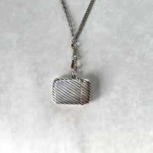 Load image into Gallery viewer, Antique Sterling Silver Miniature Vesta Match Safe Pendant, Chester 1901 Payton Pepper, Victorian Chatelaine Accessory