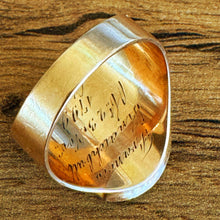 Carica l'immagine nel visualizzatore di Gallery, Georgian 18ct Gold Hairwork Mourning Ring Inscribed Lady Knatchbull 1799