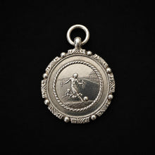画像をギャラリービューアに読み込む, Antique English Sterling Silver Football Pendant Fob by William Hair Haseler, 1920s Art Deco