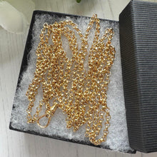 Charger l'image dans la galerie, Antique Victorian 18ct Rolled Gold Guard Chain. 135cm Belcher Link Muff Chain/Sautoir Necklace