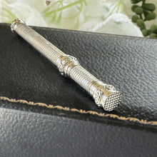 Load image into Gallery viewer, Antique Victorian Sterling Silver Propelling Pencil Pendant, Rare Seal Matrix & Hidden Lead Reservoir c1890