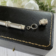Load image into Gallery viewer, Antique Victorian Sterling Silver Propelling Pencil Pendant, Rare Seal Matrix & Hidden Lead Reservoir c1890
