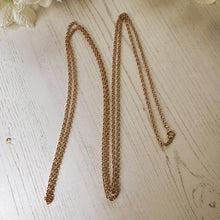 Load image into Gallery viewer, Antique Victorian 9ct Rose Rolled Gold Guard Chain. 56" (142cm) Belcher/Rolo Link Gold-Filled Muff Chain Necklace
