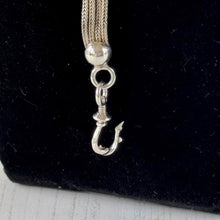 Load image into Gallery viewer, Antique Victorian Sterling Silver Albertina with Sliding Charms and Tassel, Circa 1840