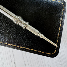 Load image into Gallery viewer, Antique Victorian Sterling Silver Propelling Pencil Pendant, Rare Seal Matrix & Hidden Lead Reservoir c1890
