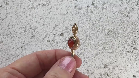Georgian 18ct Gold Carnelian Swivel Watch Key Pendant