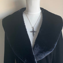 Charger l'image dans la galerie, Victorian Amethyst & Blue Topaz Silver Cross Pendant