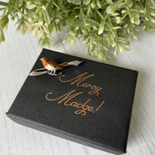Load image into Gallery viewer, Charles Horner Silver & Enamel Robin Pin