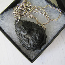 Charger l'image dans la galerie, Victorian Pressed Horn Mourning Pendant