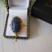 Charger l'image dans la galerie, Antique Georgian Ring, Silver Gold & Lapis Lazuli