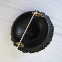 Charger l'image dans la galerie, Victorian Irish Bog Oak & Paste Diamond Shamrock Brooch