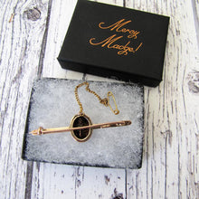 Cargar imagen en el visor de la galería, Victorian 9ct Rose Gold Scarab Beetle Brooch/Cravat Pin - MercyMadge