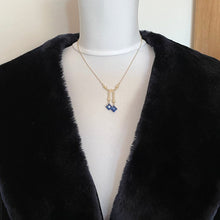 Charger l'image dans la galerie, Edwardian 9ct Gold, Pearl & Sapphire Negligee Necklace