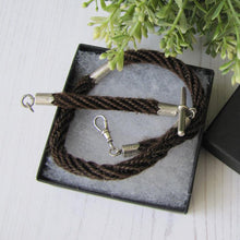 Cargar imagen en el visor de la galería, Victorian Silver & Hair Albert Watch Chain