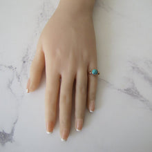 Charger l'image dans la galerie, Victorian Bezel Ring, Turquoise, 9ct Rose Gold