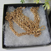 Charger l'image dans la galerie, Antique Solid 9ct Gold 56" Guard Chain With Dog Clip