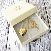 Charger l'image dans la galerie, Vintage 9ct Gold & Diamond Heart Locket - MercyMadge