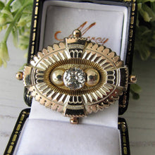 Cargar imagen en el visor de la galería, Antique Georgian/Victorian Gold Gilt & Paste Diamond Target Brooch - MercyMadge