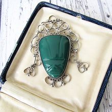 Charger l'image dans la galerie, Vintage Mexican Silver Filigree Face Brooch - MercyMadge