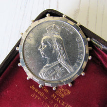 Charger l'image dans la galerie, Queen Victoria Full Silver Crown Coin Brooch - MercyMadge