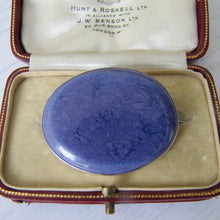 Charger l'image dans la galerie, Silver Antique Arts & Crafts Blue Pottery Brooch, Signed Ruskin - MercyMadge