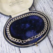 Charger l'image dans la galerie, Vintage Sterling Silver Watch Chain Bracelet With Swivel Albert Clip - MercyMadge