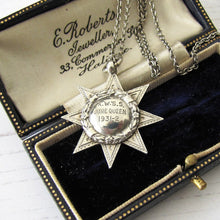 Charger l'image dans la galerie, 1920s Art Deco "June Queen" Star Pendant Fob With Chain - MercyMadge