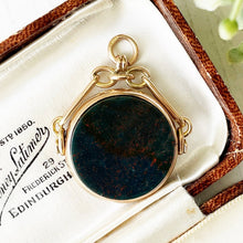 Load image into Gallery viewer, Victorian 9ct Gold Bloodstone Carnelian Spinner Fob