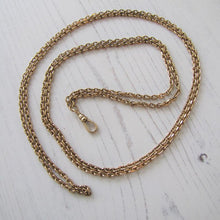 Charger l'image dans la galerie, Antique Solid 9ct Gold 56" Guard Chain With Dog Clip