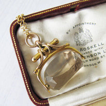 Charger l'image dans la galerie, Victorian 9ct Gold Citrine Spinner Fob, Chester 1890 - MercyMadge